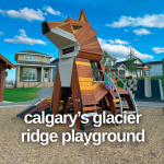 Calgary's Glacier Ridge Playground features an adorable red fox!