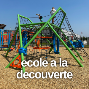 Kids love the new playground at Ecole a la Decouverte.