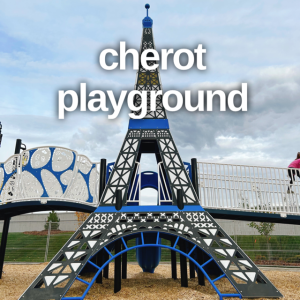 The Cherot Eiffel Tower playground is a ton of fun!