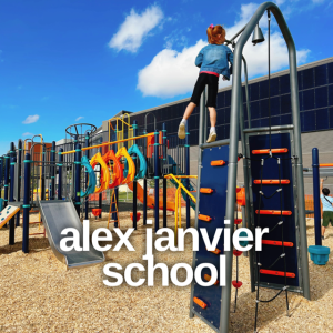 Alex Janvier School playground is a colourful and fun space.
