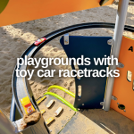 Edmonton playgrounds shares a list of playgrounds with toy car racetracks in Edmonton