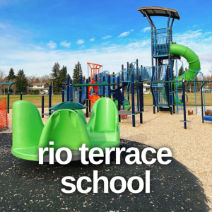 Rio Terrace School has a nice school playground in Edmonton.