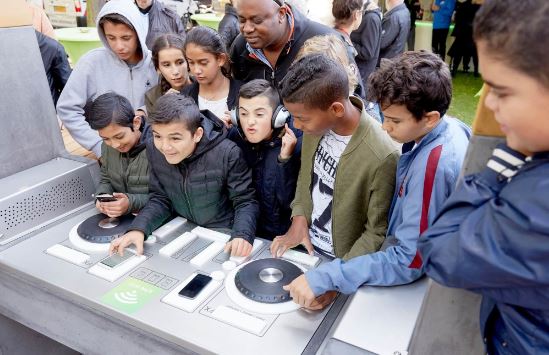 The Yalp Fono is a musical piece of interactive playground equipment from Lappsett and Park N Play Design