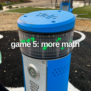 Edmonton Playgrounds shares how to play more math games on the Yalp Memo at Marquis playground.