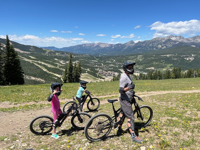 Chairlift mountain biking in Big Sky Montana