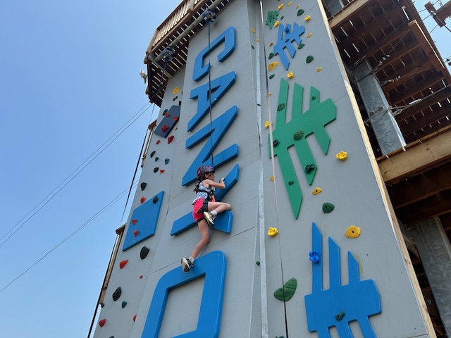 Climb this awesome wall at Canyon Ski Resort.