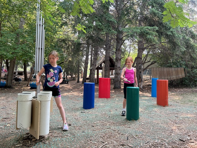 Don't skip the amazing natural playground at Kerry Wood Nature Centre.