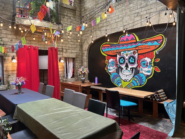 Can you even with how cute this set up is at the Taco Loft in Red Deer