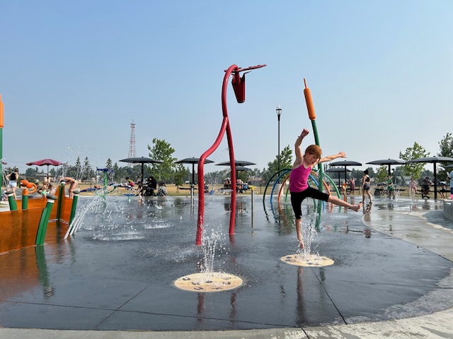 Woody's spray park is one of the best playgrounds in Red Deer