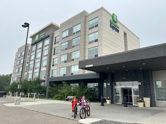 We stayed at the Holiday Inn Express Red Deer North.