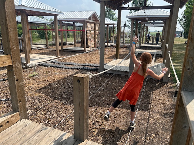 The obstacle course was a hit at Kraay Family Farm