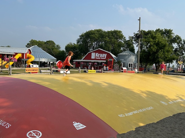 Kraay Family farm has 2 giant jumping pillows! 