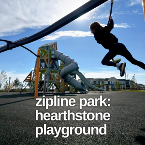 Edmonton Playgrounds Zipline Park Hearthstone Playground Helen Lavender Park sherwood park