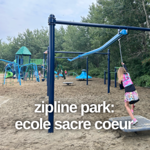 Ecole Sacre Coeur is St. Albert's first Zipline playground. 