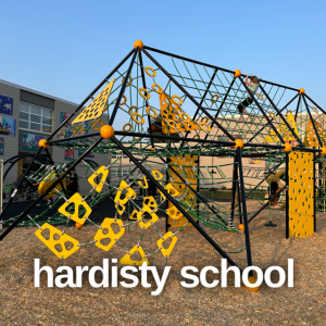 One of the coolest climbers in Edmonton is at Hardisty School playground