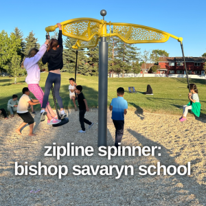 Edmonton Playgrounds Zipline Spinner Bishop Savaryn School 