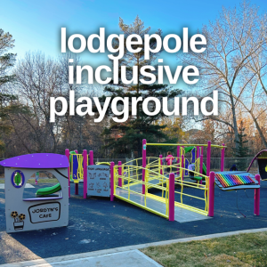 Lodgepole Inclusive Playground is a great new inclusive playground in St. Albert.