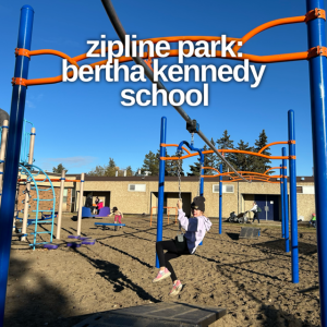 Edmonton Playgrounds Zipline Park Bertha Kennedy School Playground