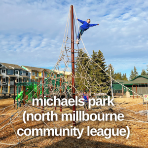 Edmonton Playgrounds Michaels Park North Millbourne Community League playground cover