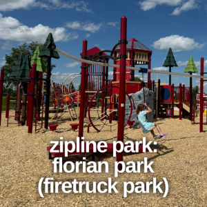 Edmonton Playgrounds Zipline Park Florian Park Firetruck Park