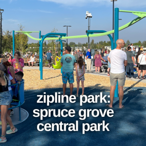 Edmonton Playgrounds Zipline Park Spruce grove Central Park