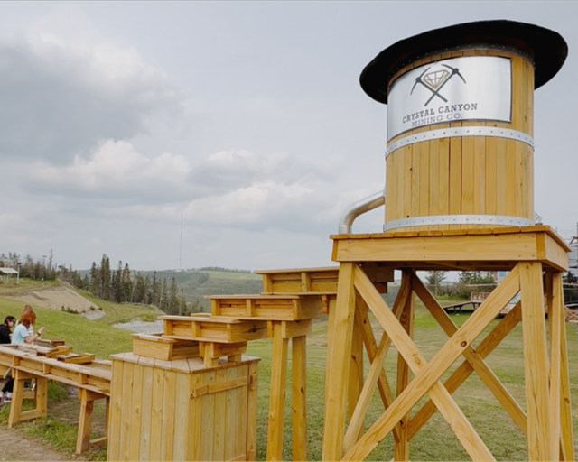 Edmonton Playgrounds Things kids love in Red Deer Canyon Ski Resort Crystal Canyon Mining Co Gem mining